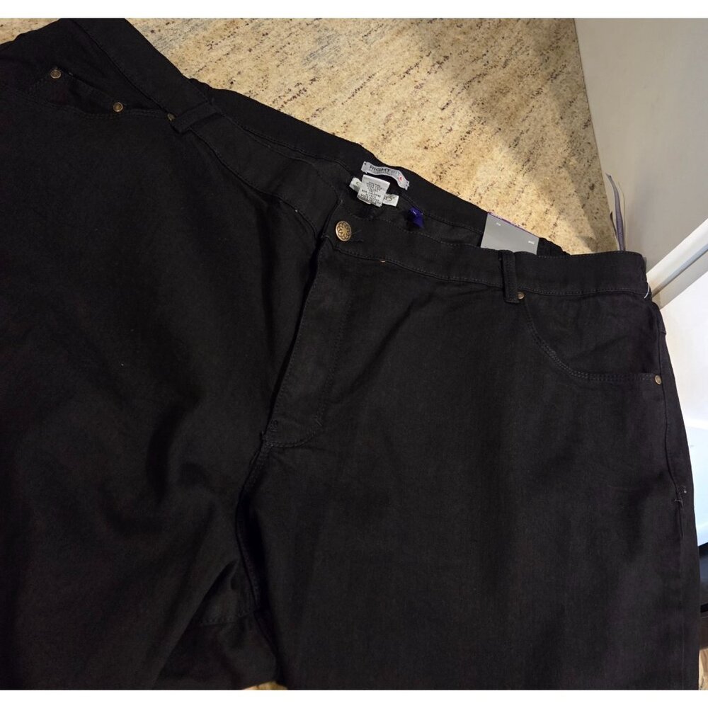 NEW! Catherines Sz 28WP jeans Right Fit Moderately Curvy Straight Side Elastic - Picture 7 of 14
